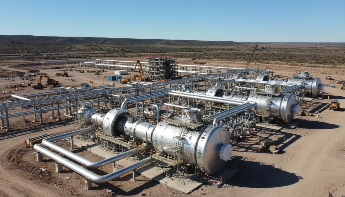 Baker Hughes поставит оборудование для экспортного газопровода в Аргентине Газовые турбины и компрессоры на промышленной площадке газопровода в провинции Рио-Негро в Аргентине