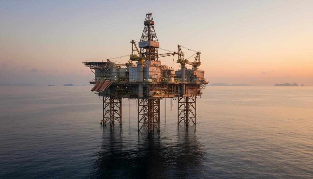 Sunda и Finder Energy разделят расходы на бурение в Восточном Тиморе Полупогружная буровая установка в открытом океане у берегов Восточного Тимора на рассвете