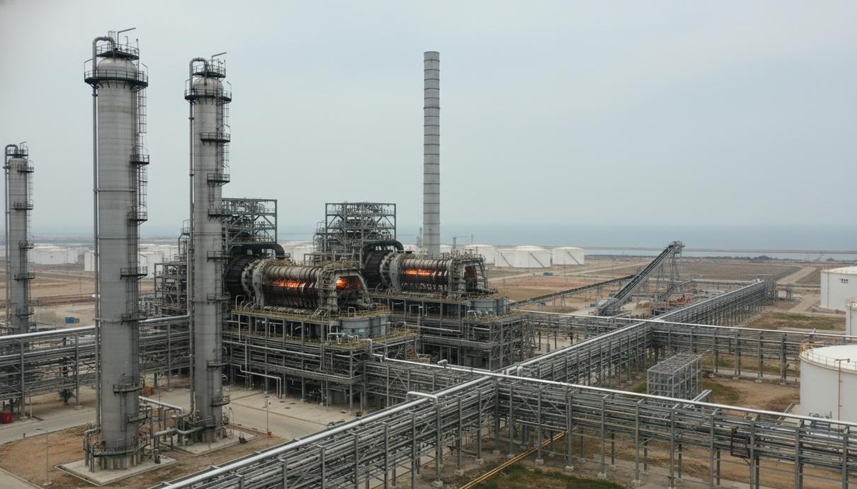 Technip Energies переведет нефтехимический завод во Вьетнаме на этан Промышленные установки и переплетение стальных труб нефтехимического комплекса на острове Лонгшон.