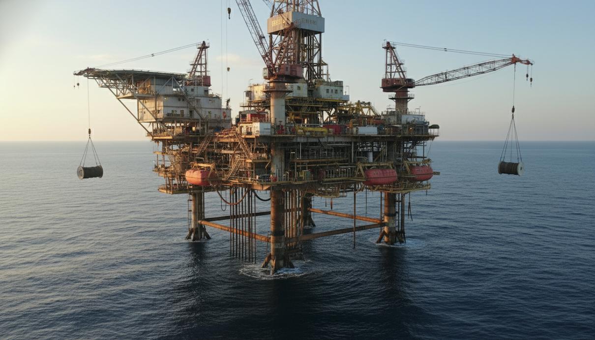 Baker Hughes расширила контракт с Petrobras в Бразилии Полупогружная буровая платформа в открытом море во время проведения глубоководных работ