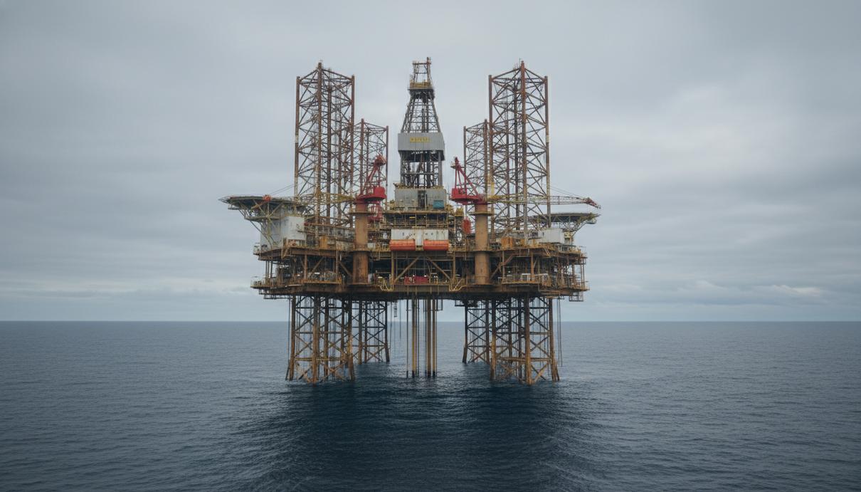 Dolphin Drilling заключила контракт на бурение в Северном море на $239 млн Полупогружная буровая платформа в открытом море на фоне пасмурного неба